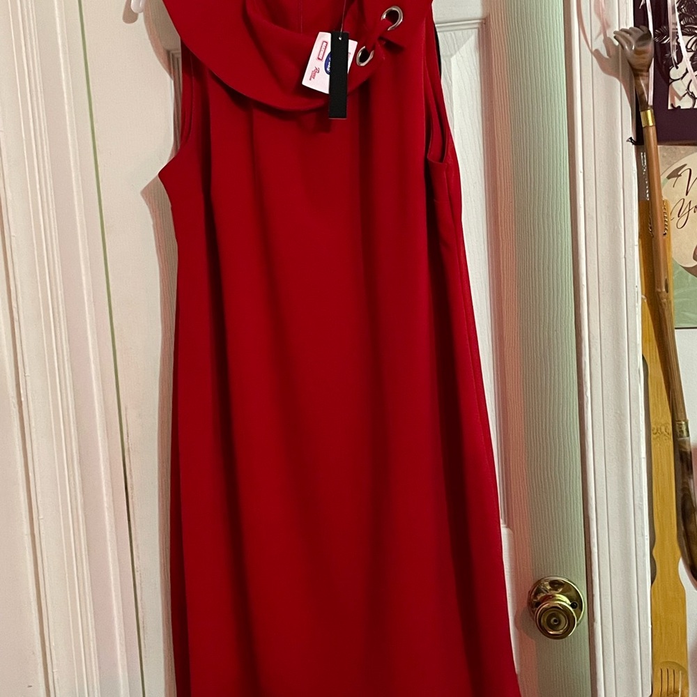 Elegant Red Sleeveless Dress
